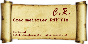 Czechmeiszter Ráfis névjegykártya